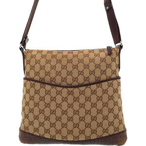 Gucci GG canvas messenger bag Brown
